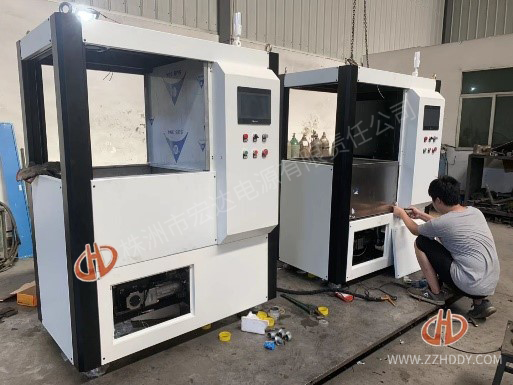 為寧波某熱處理工廠(chǎng)設計制造的6工位轉臺淬火機床